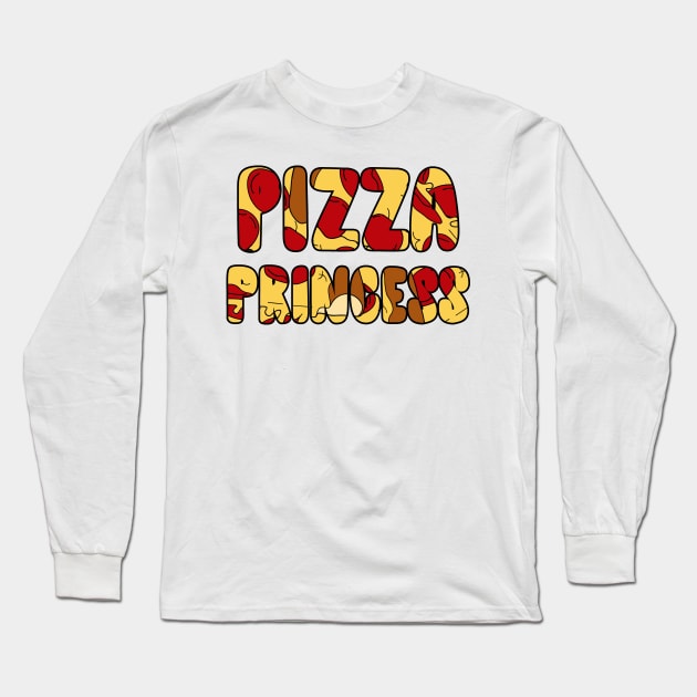 Pepperoni Pizza Princess Long Sleeve T-Shirt by charlescheshire